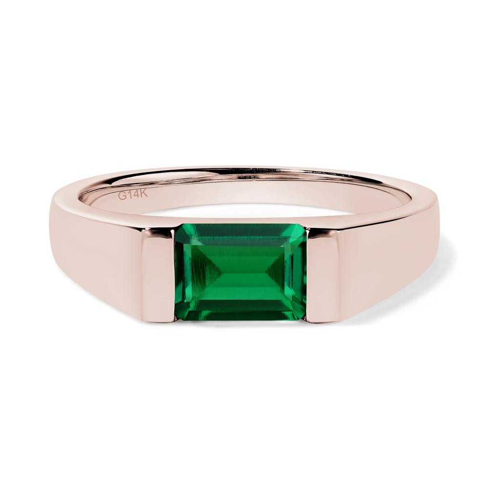 Lab Emerald Ring, May hotsell Birthstone, Men Emerald Ring, Emerald Cut, 14k Gold Plated, Engagement Ring