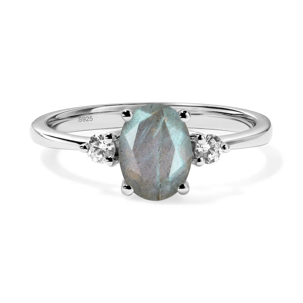 Natural Labradorite London Blue & White Topaz Ring popular Size 7 - Northern Lights - Creativity