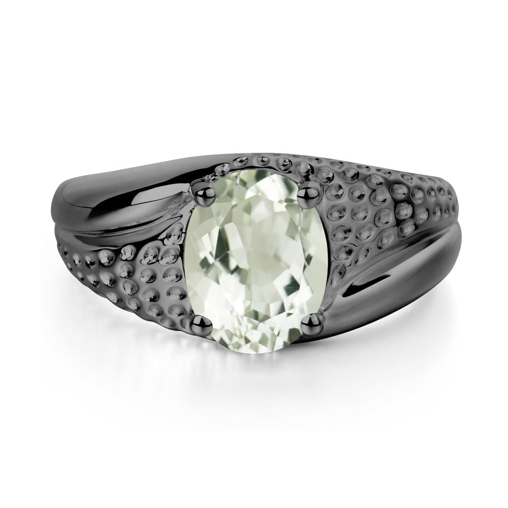 Natural green amethyst ring selling in 925 sterling silver for men