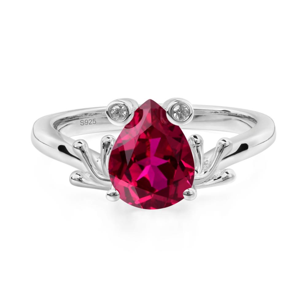 Sterling store Silver Ruby Frog Ring