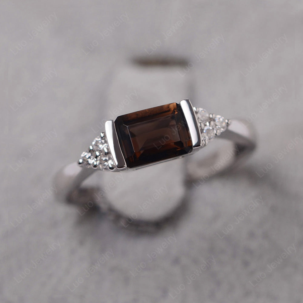 Smoky Quartz Oval Gold Ring Smoky Topaz Gemstone Minimal Ring Brown  Stackable Simple Ring Brown Stone Bezel Ring -  Denmark