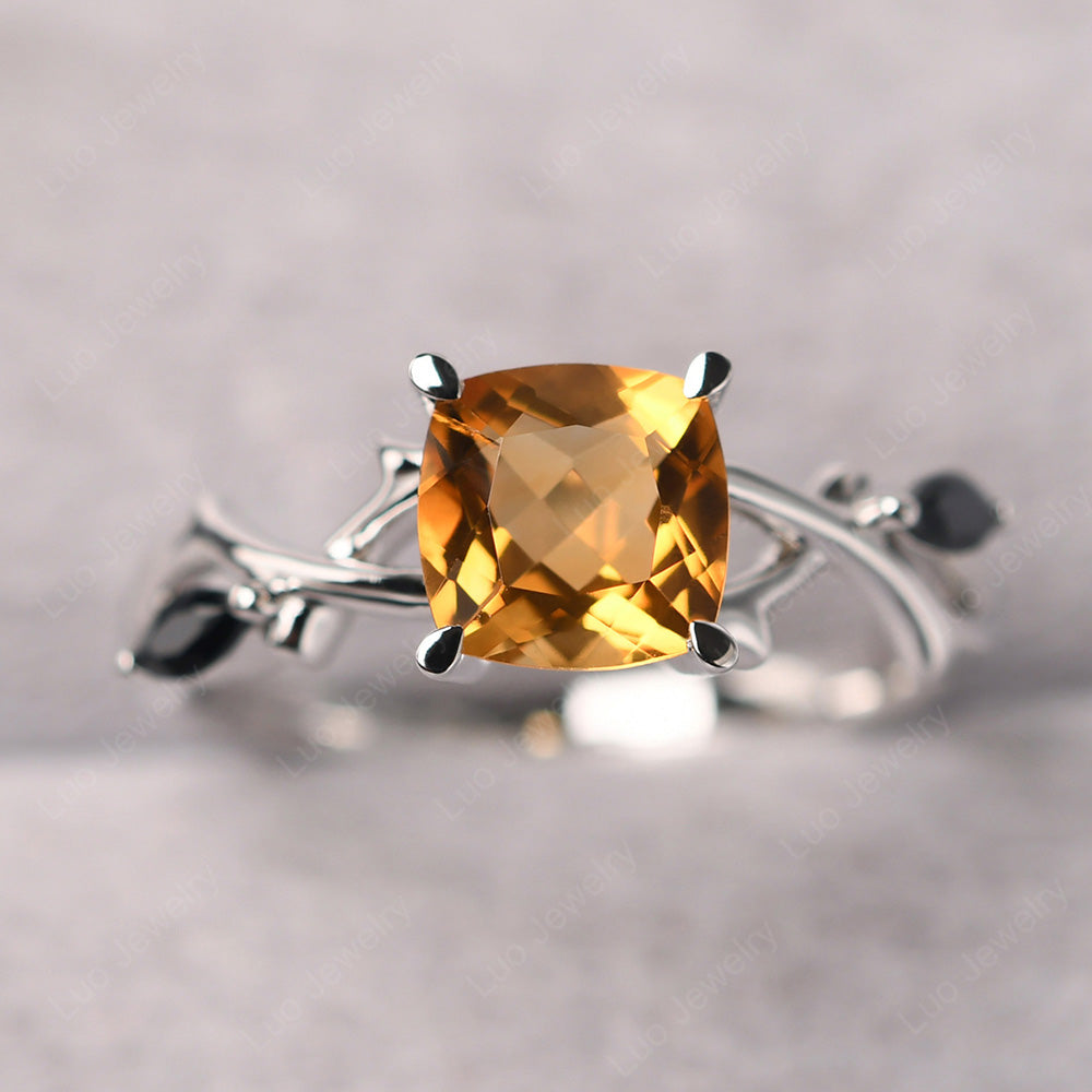 Citrine cushion sale cut ring