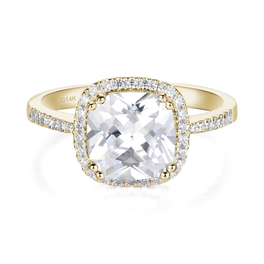 Cz cushion cut ring fashion