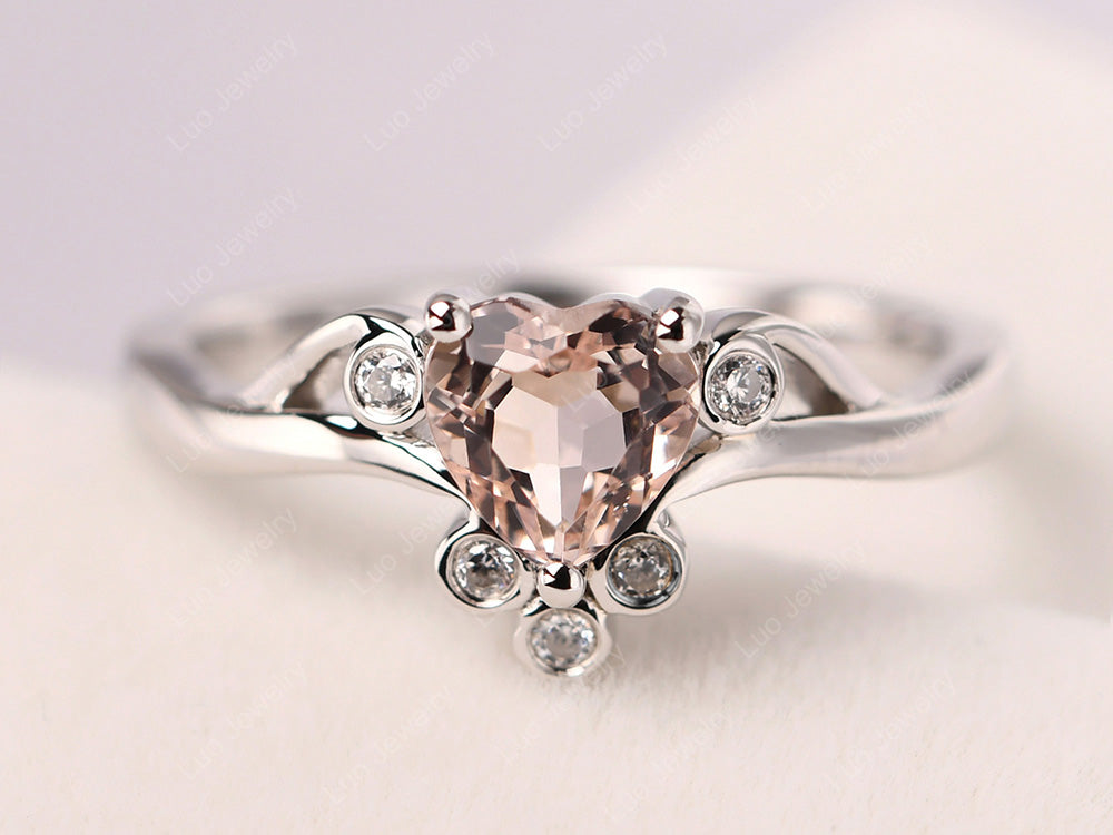 Heart on sale shaped morganite