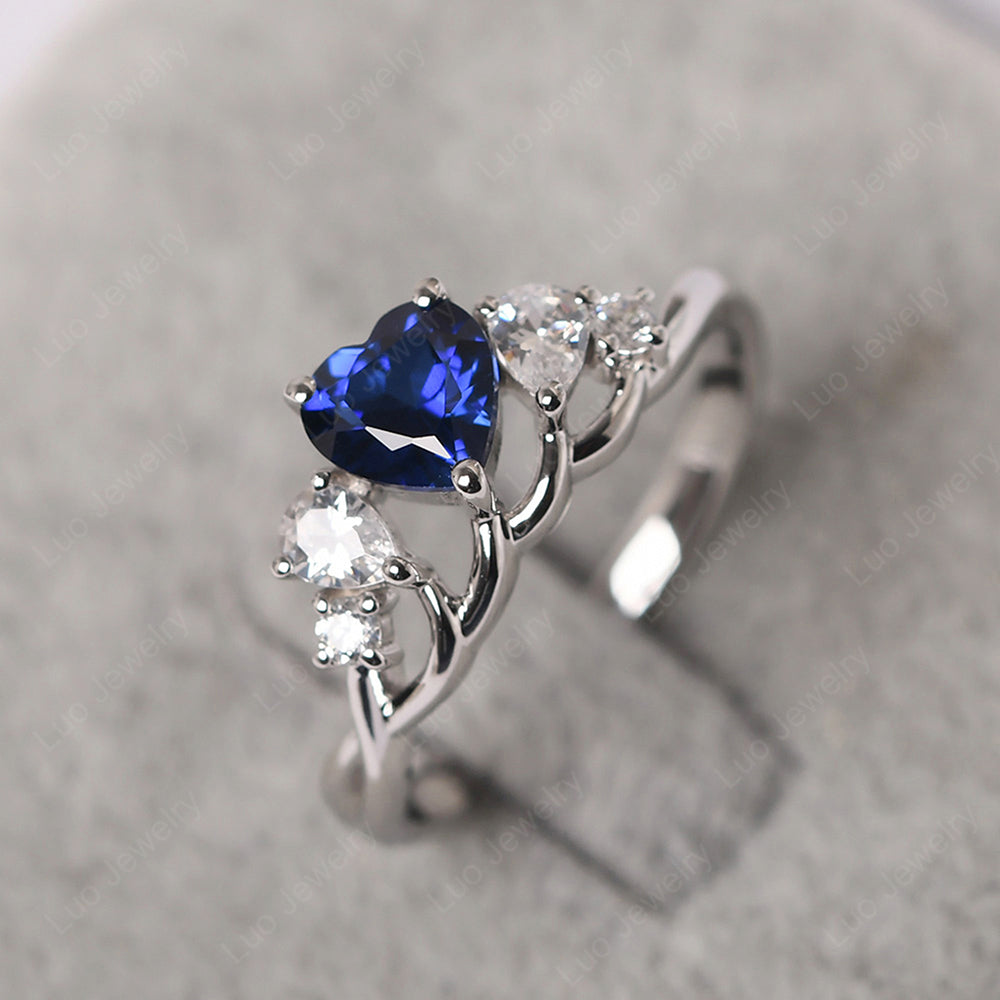 *SALE* Heart Shaped sold sapphire Engagement Ring