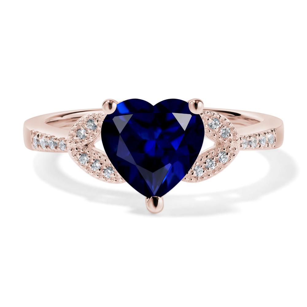 *SALE* Heart shops Shaped Sapphire Engagement Ring Size 4,5,6,7,8,9,10