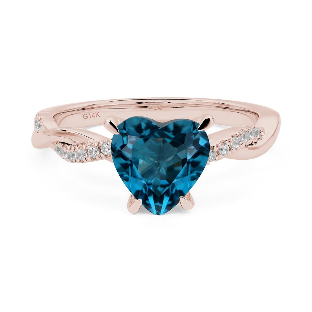 10k Heart-Shaped Topaz store Ring