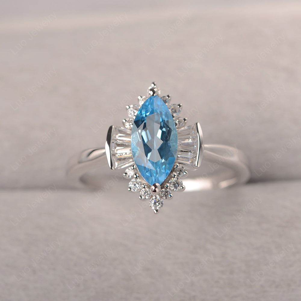 Blue topaz sale marquise ring