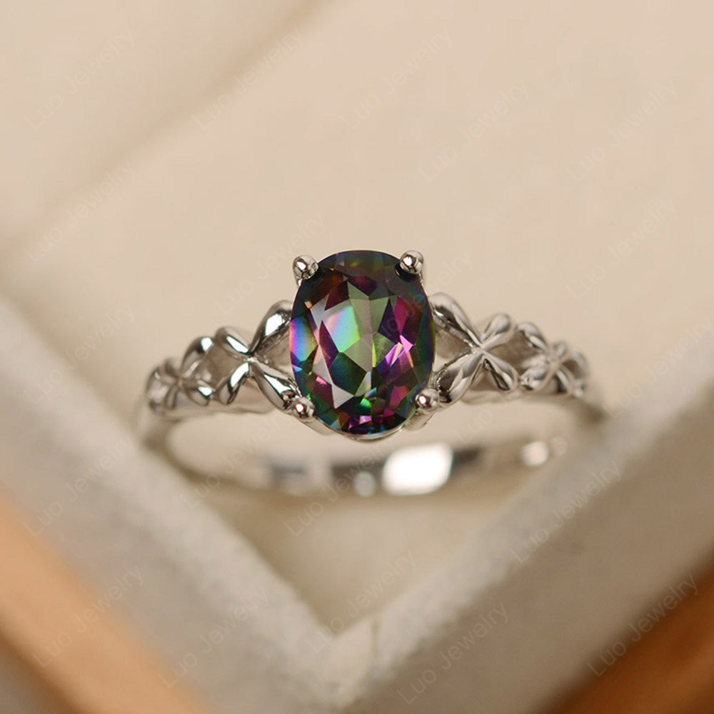 Vintage 9ct outlet Mystic Topaz Solitare Ring