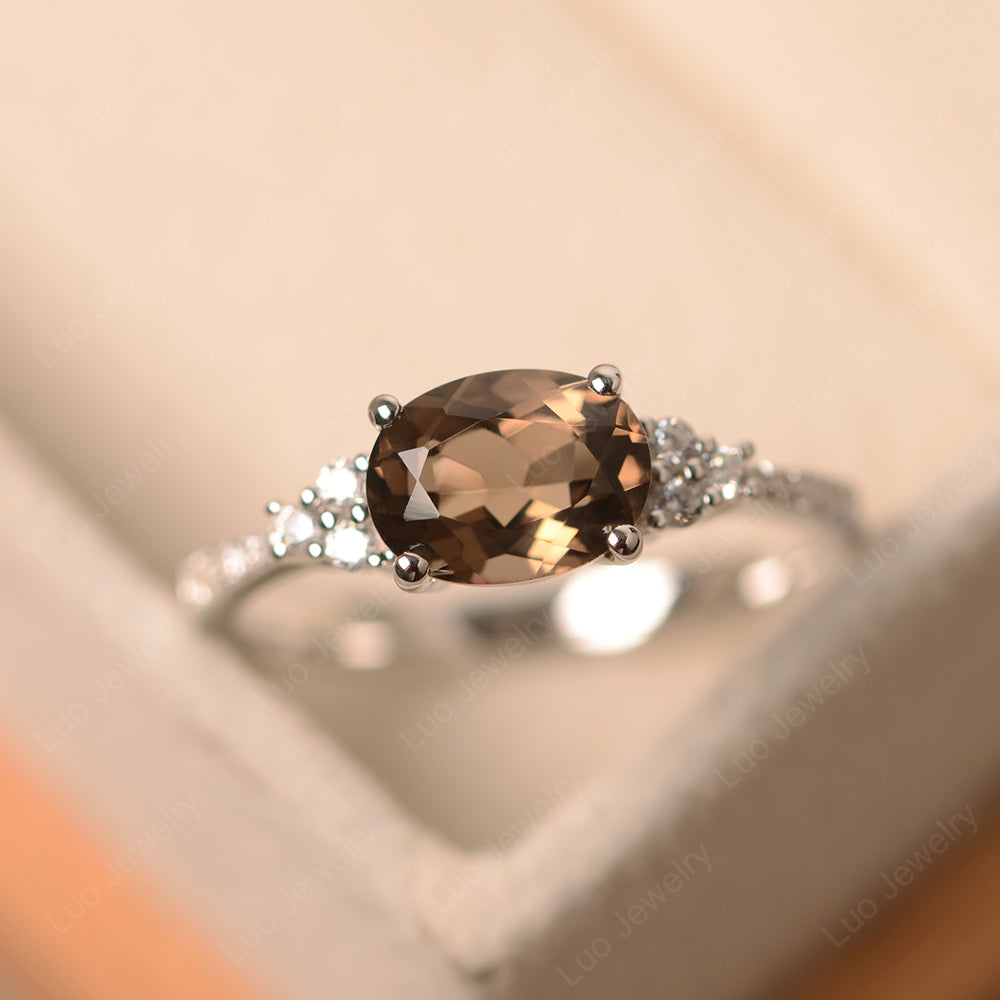 Smoky quartz hot sale wedding ring