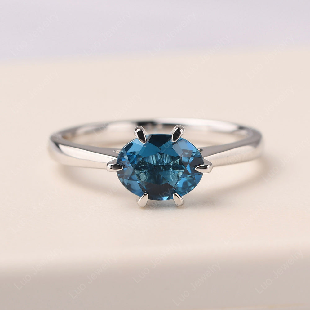 Oval london online blue topaz ring