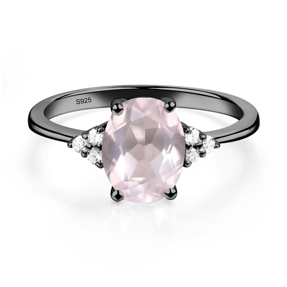 Pink quartz popular ring, oval cut, pink gemstone ring, sterling silver, engagement ring