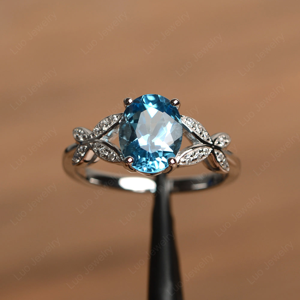 Blue Topaz Rings for Women, Blue Topaz Engagement ring, Swiss Blue Ring, Engagement Ring, Promise hotsell Ring