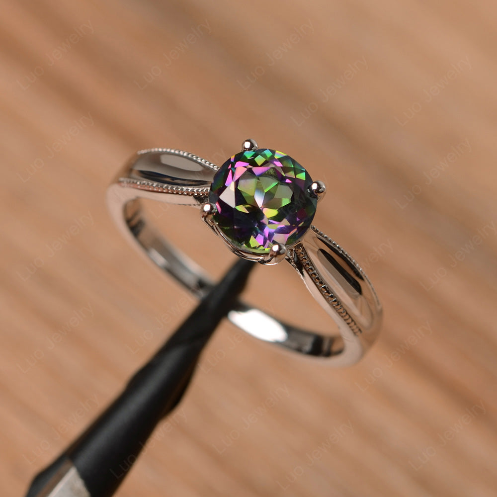 Vintage 9ct Mystic Topaz Solitare offers Ring