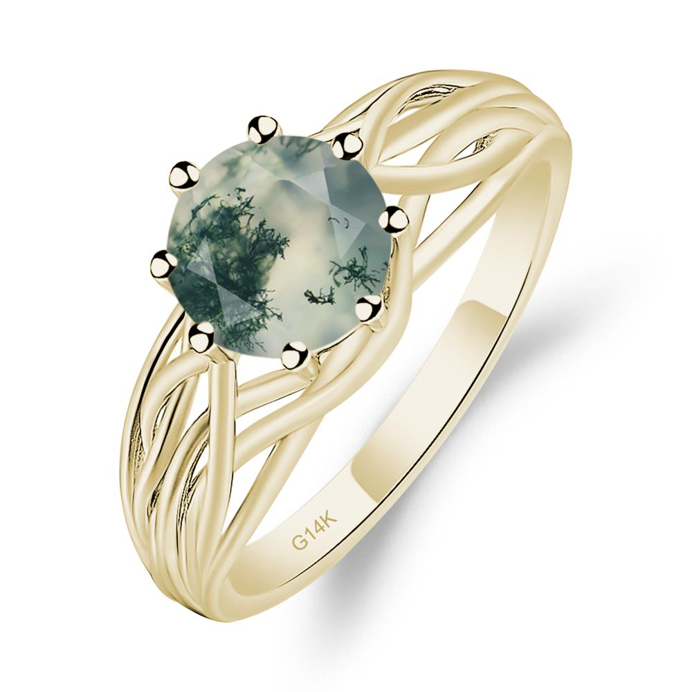 Moss Agate Intertwined Ring | LUO