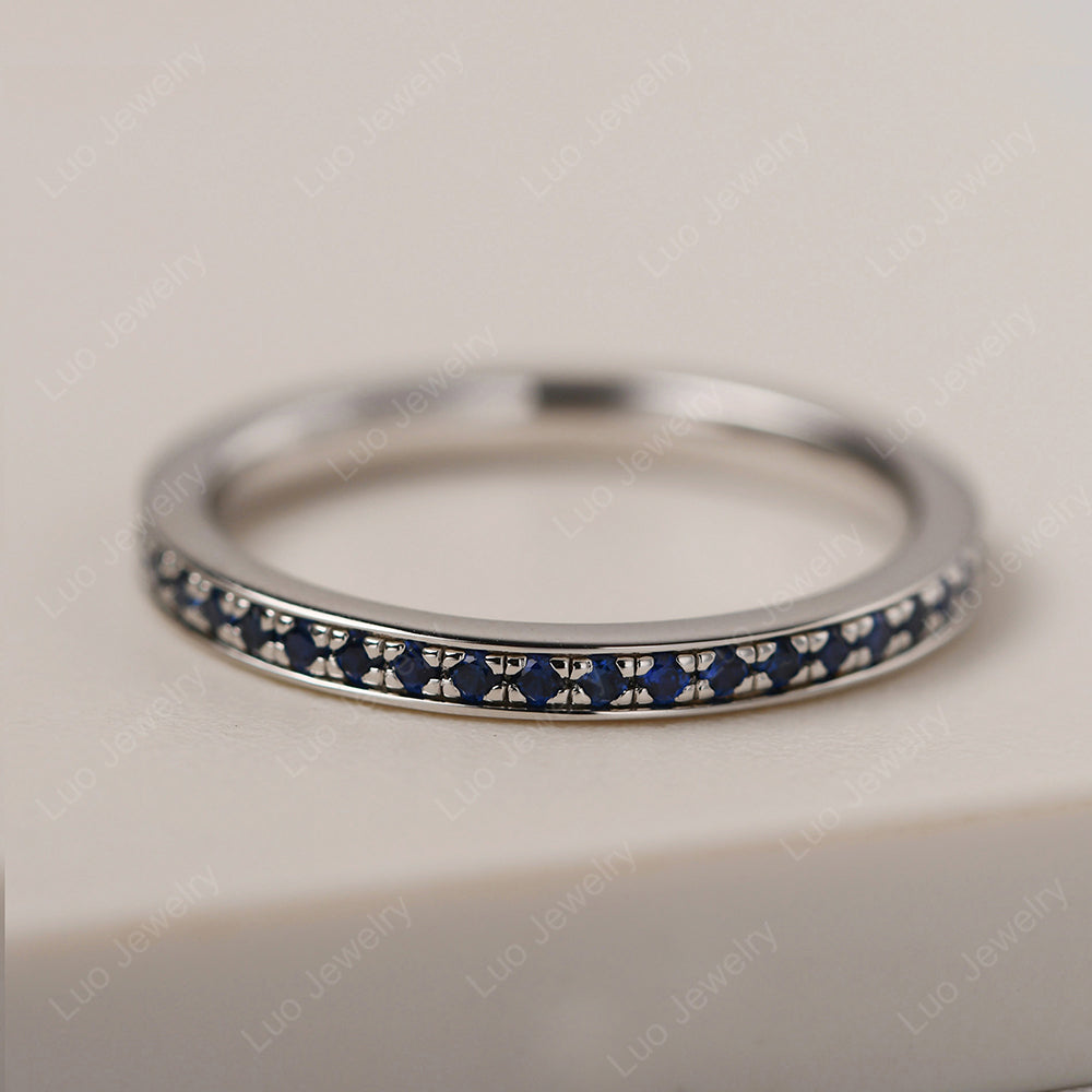 Lab created sapphire hot sale eternity band