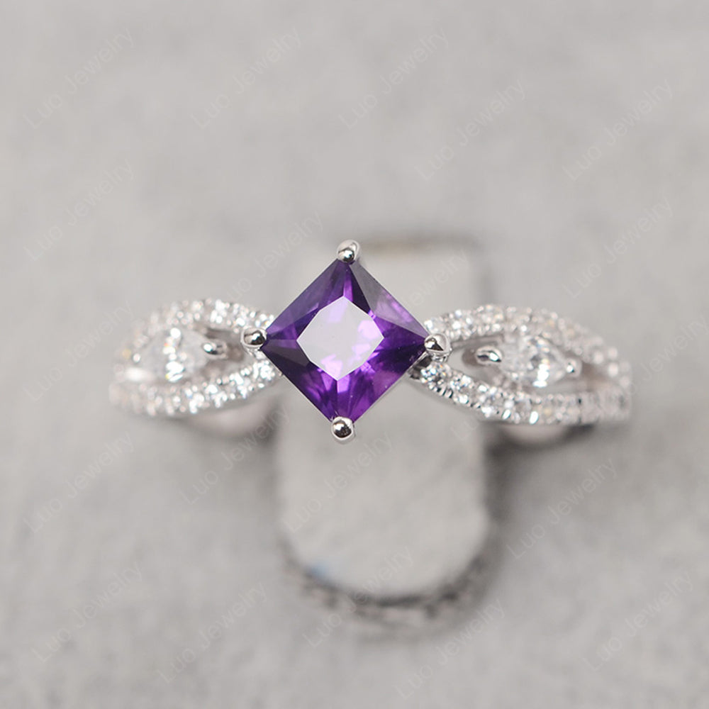 Buy Vintage Princess Cut Amethyst Ring