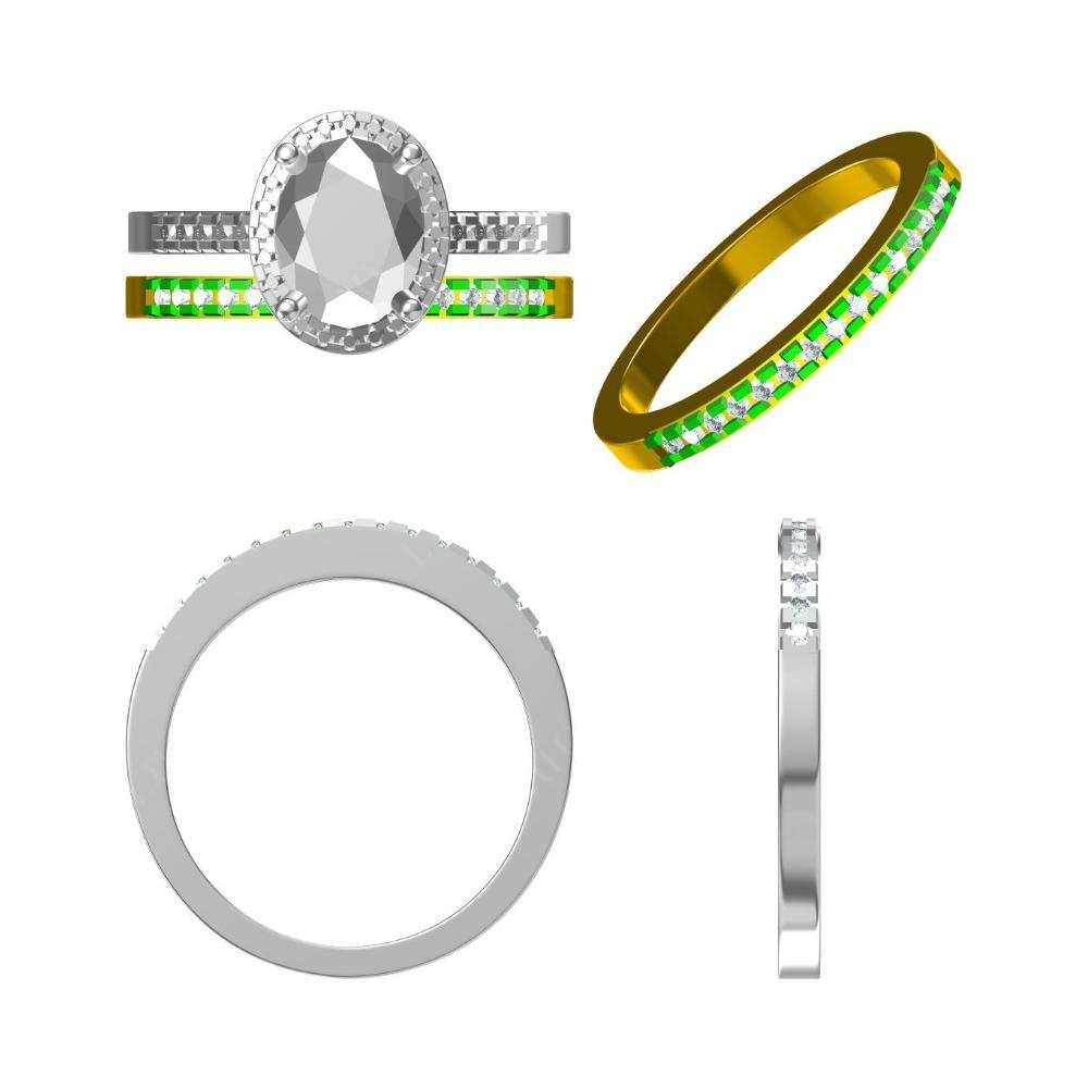 Oval Peridot Halo Ring - LUO Jewelry 