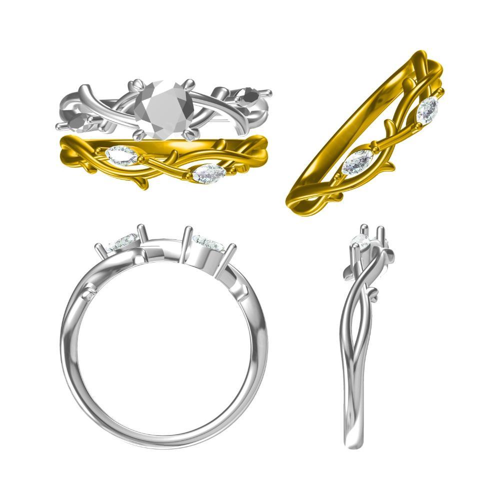 Citrine Twig Promise Ring - LUO Jewelry 