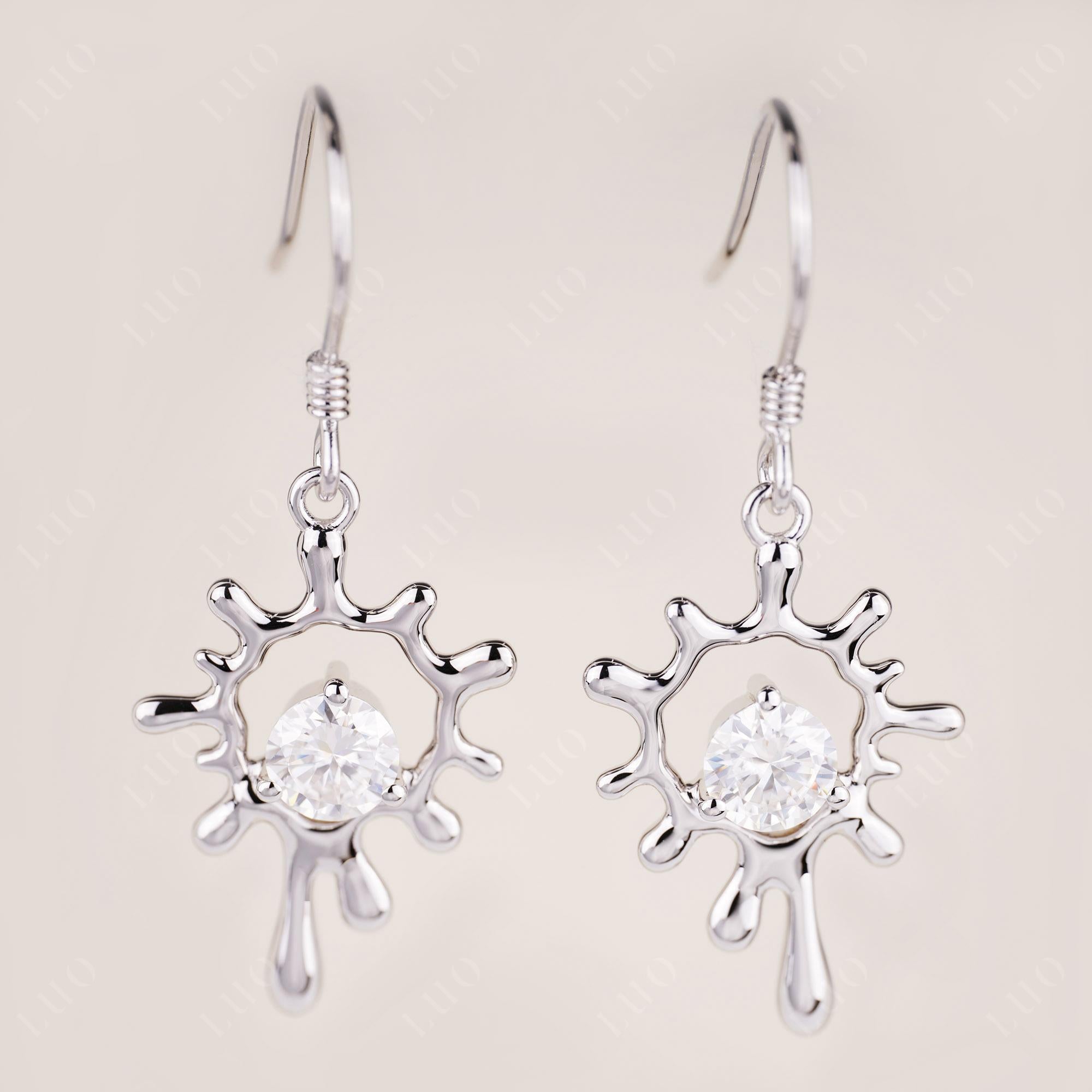 Liquid Cubic Zirconia Dangle Earrings - LUO Jewelry 