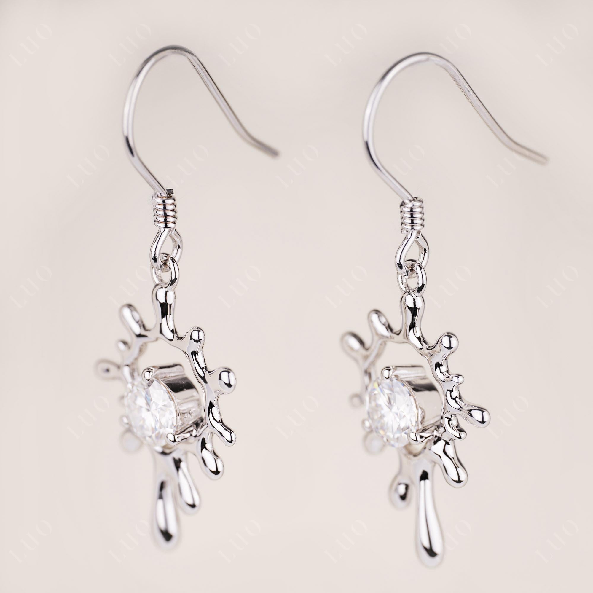 Liquid Cubic Zirconia Dangle Earrings - LUO Jewelry 