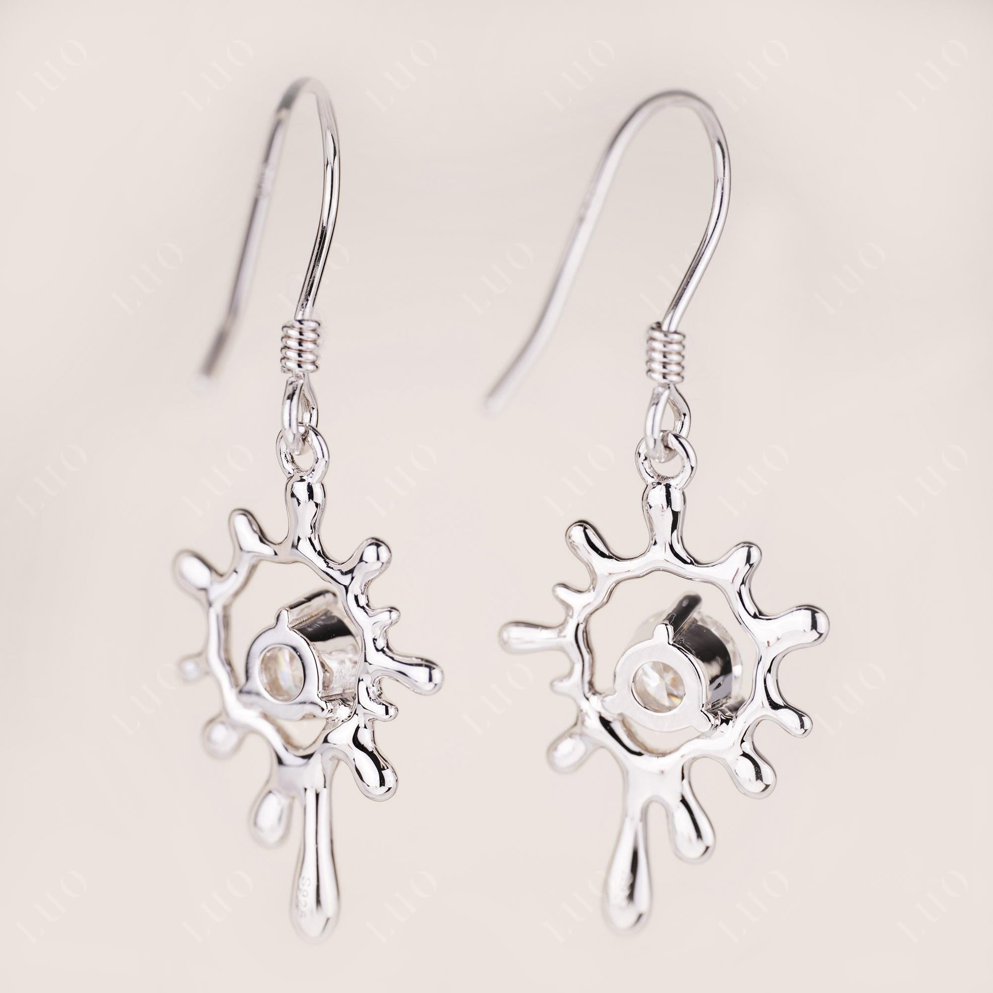 Liquid Cubic Zirconia Dangle Earrings - LUO Jewelry 