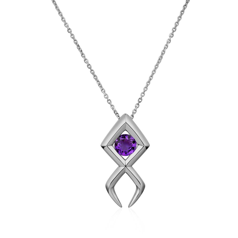 Jesus Fish Amethyst Necklace | LUO Jewelry #metal_platinum