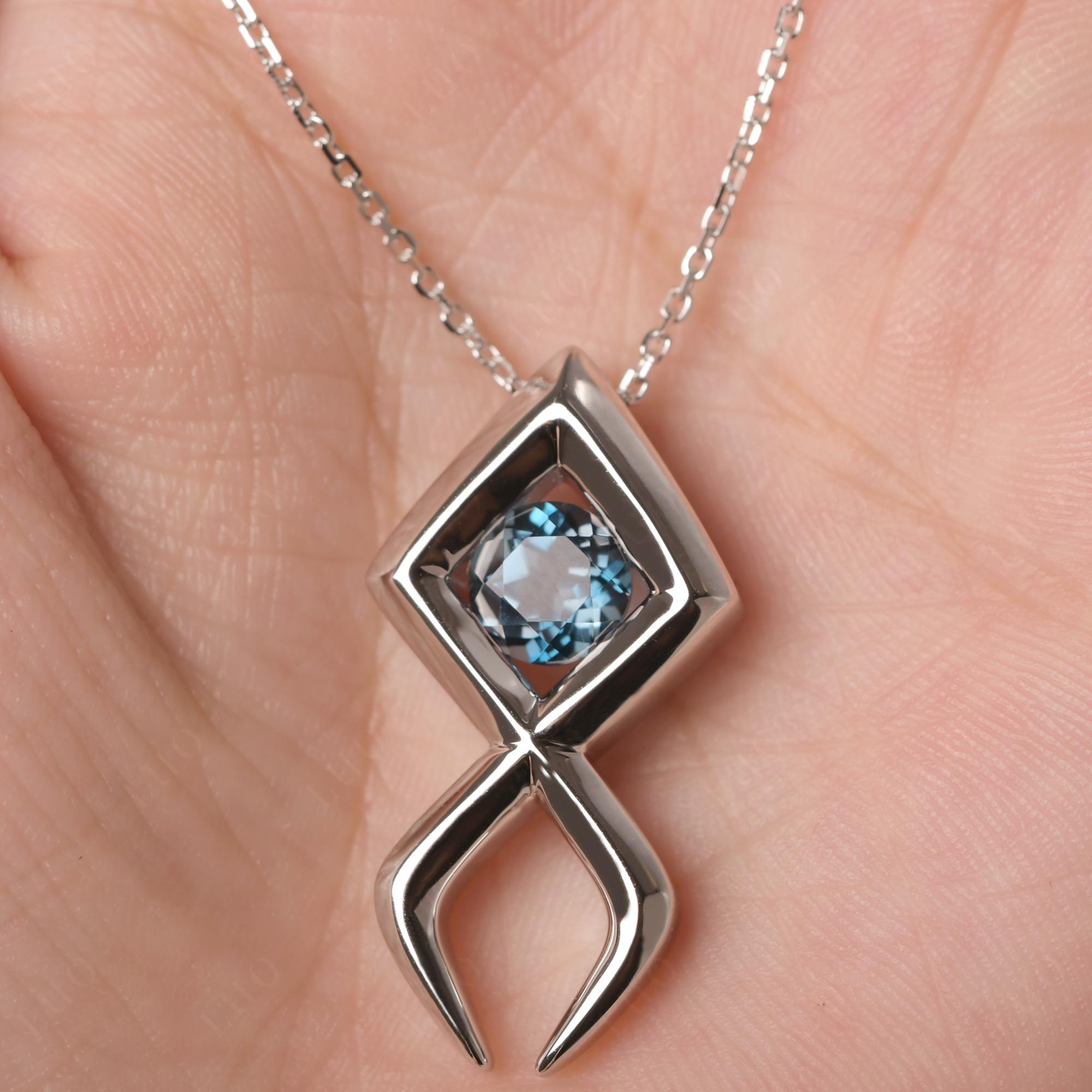 Jesus Fish London Blue Topaz Necklace