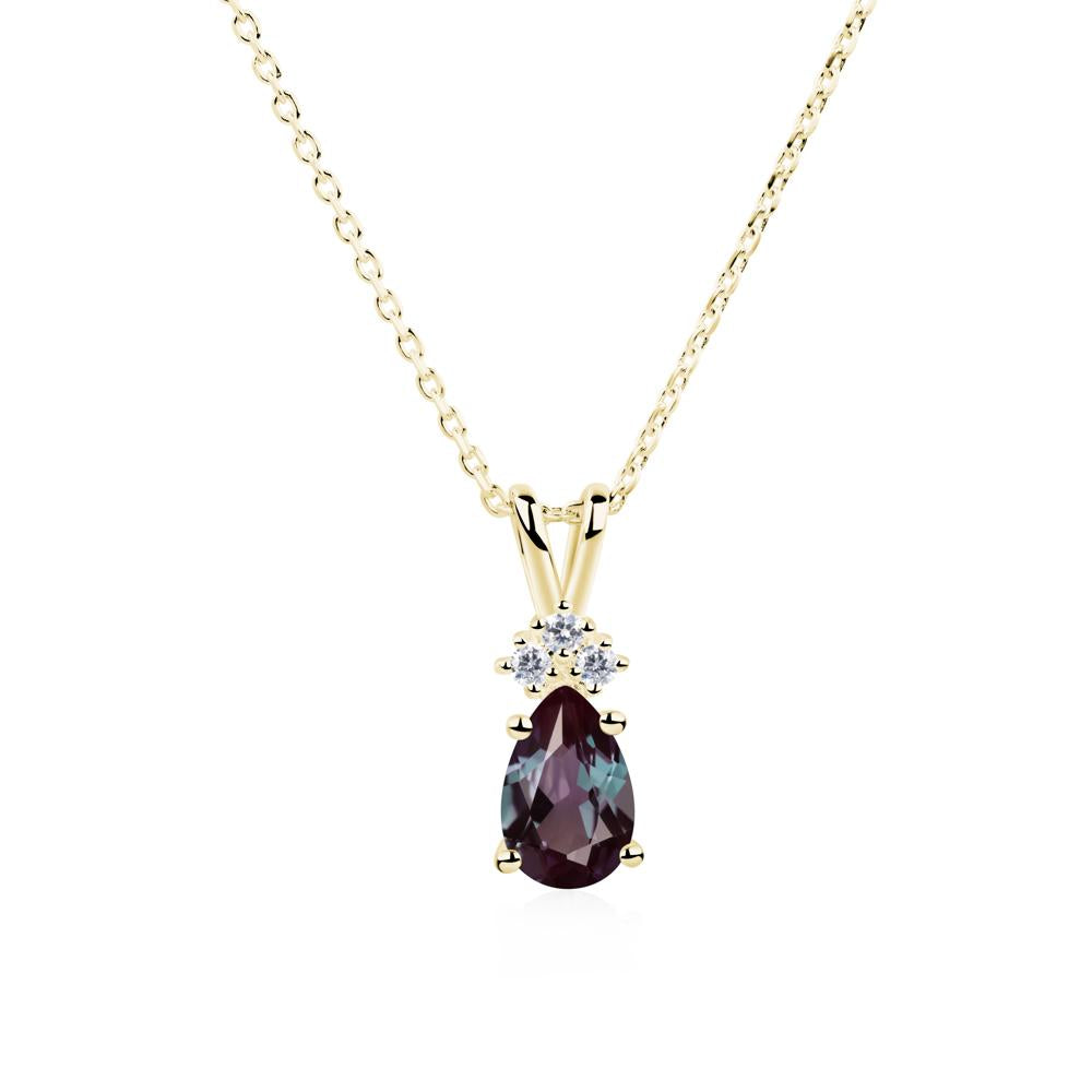 Pear Shaped Alexandrite Necklace - LUO Jewelry #metal_18k yellow gold