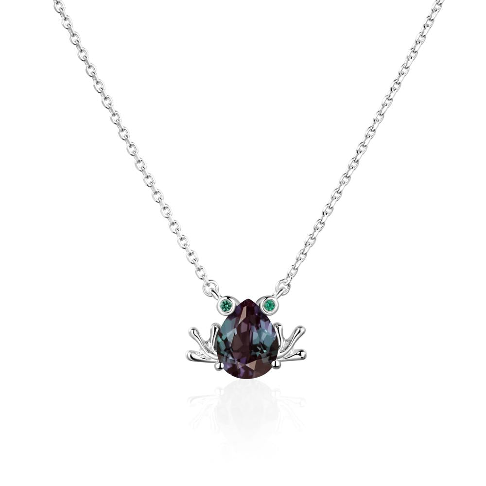 Alexandrite Frog Necklace | LUO Jewelry #metal_sterling silver