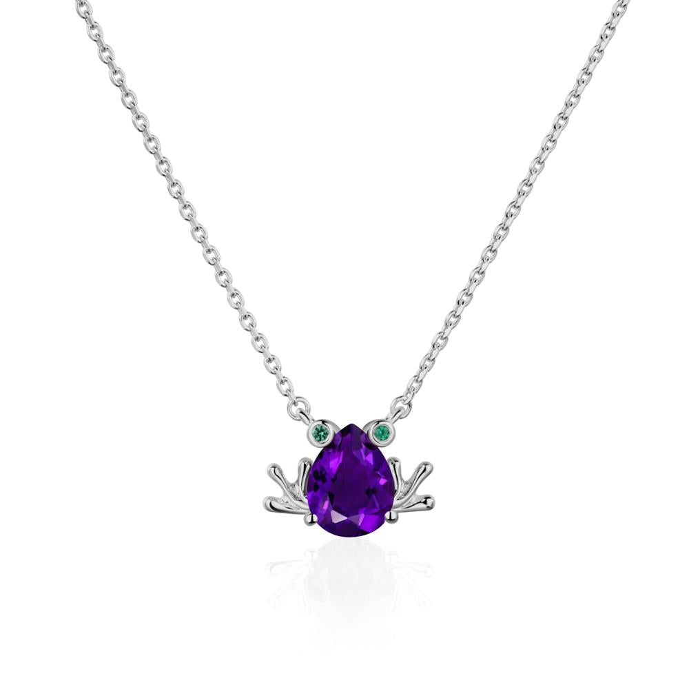 Amethyst Frog Necklace | LUO Jewelry #metal_platinum