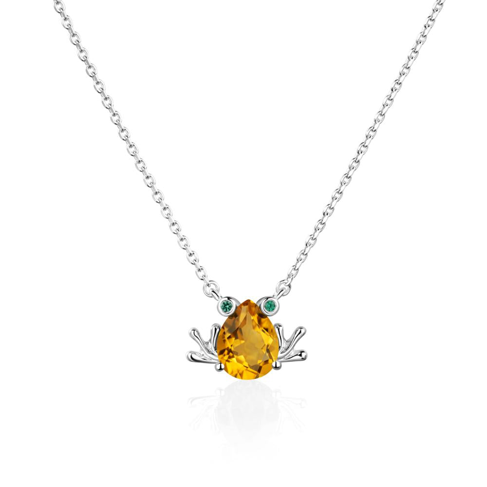 Citrine Frog Necklace | LUO Jewelry #metal_sterling silver