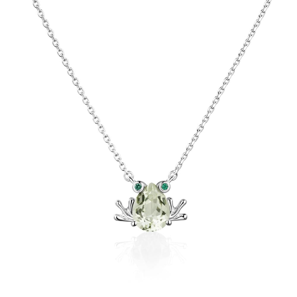 Green Amethyst Frog Necklace | LUO Jewelry #metal_sterling silver