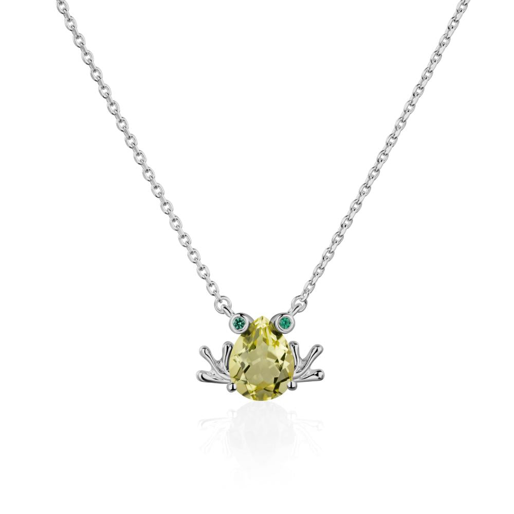 Lemon Quartz Frog Necklace | LUO Jewelry #metal_platinum