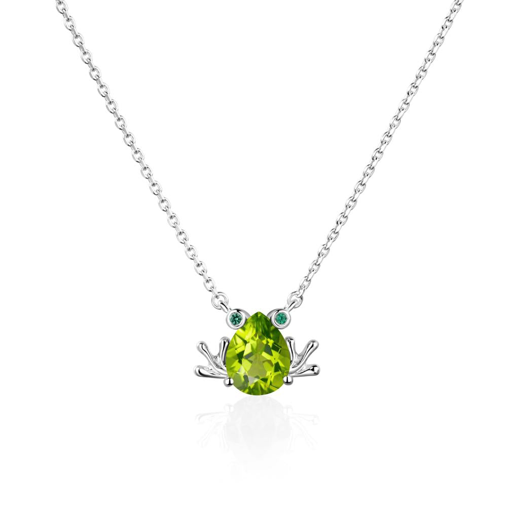 Peridot Frog Necklace | LUO Jewelry #metal_sterling silver