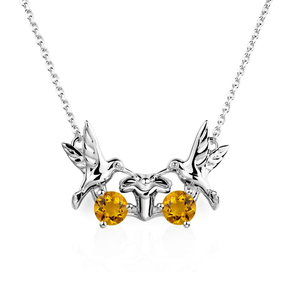 Citrine Necklace Hummingbird | LUO Jewelry #metal_sterling silver