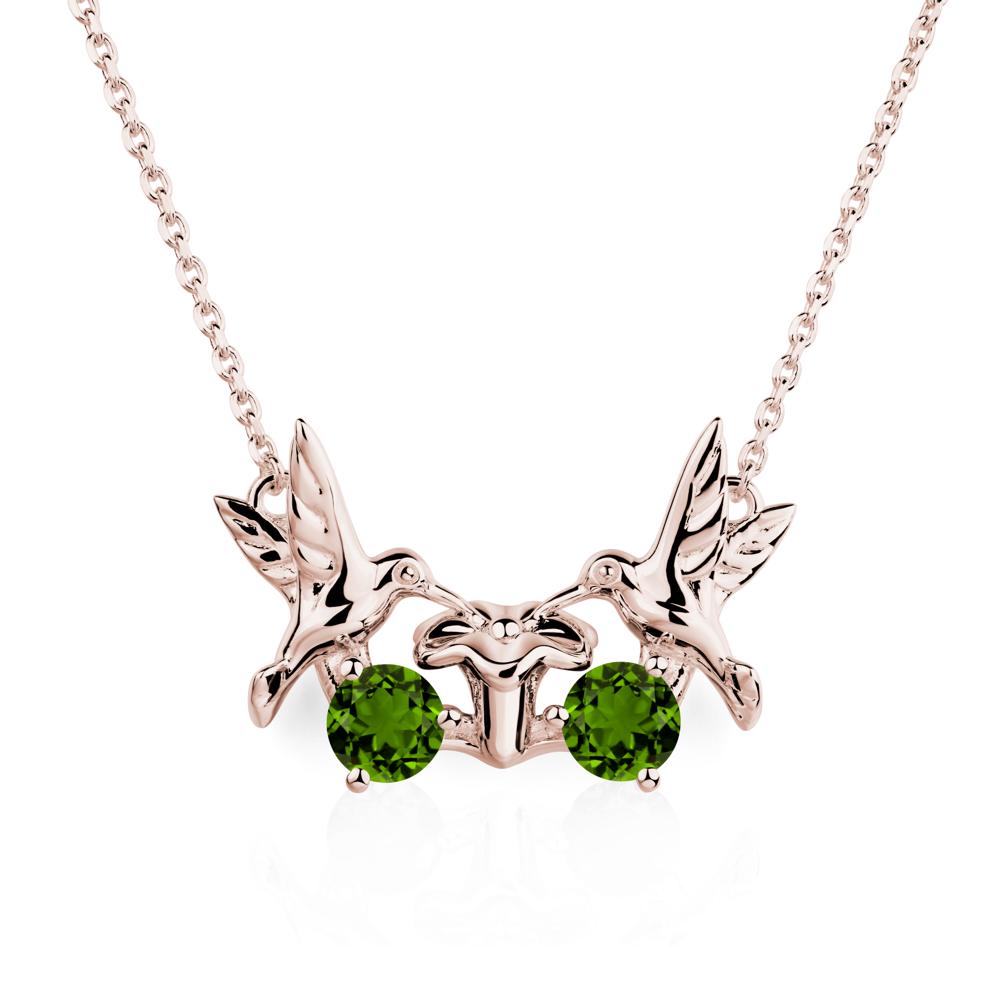 Diopside Necklace Hummingbird | LUO Jewelry #metal_14k rose gold