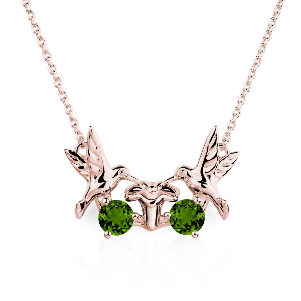 Diopside Necklace Hummingbird | LUO Jewelry #metal_18k rose gold