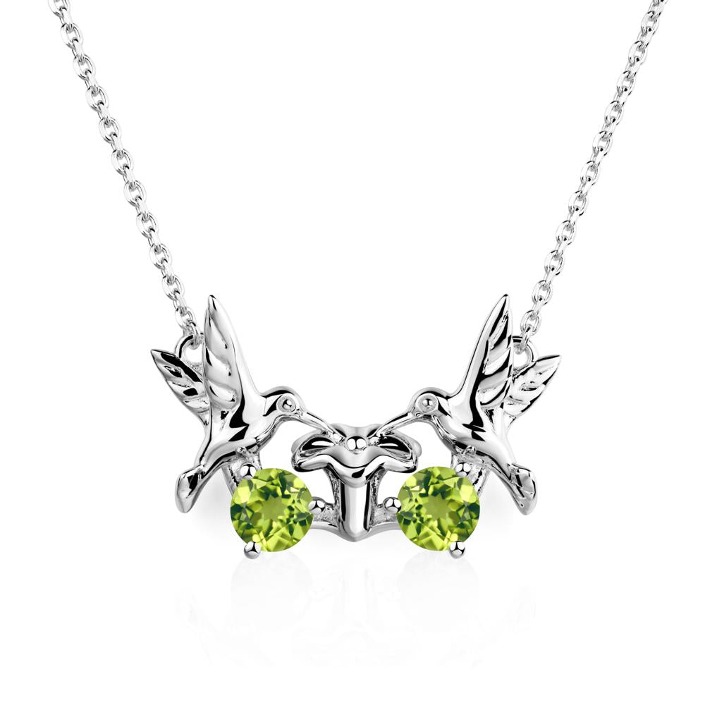 Peridot Necklace Hummingbird | LUO Jewelry #metal_sterling silver