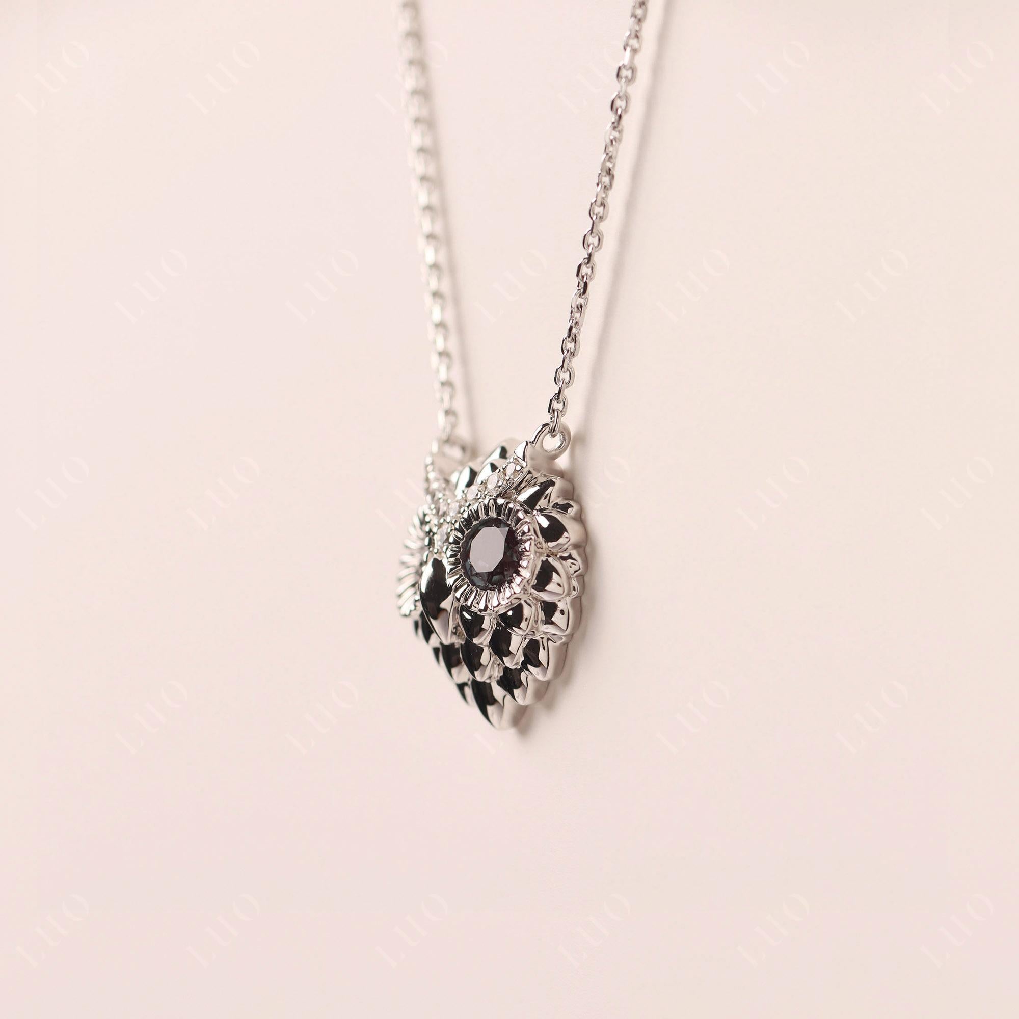 Alexandrite Owl Necklace - LUO Jewelry 