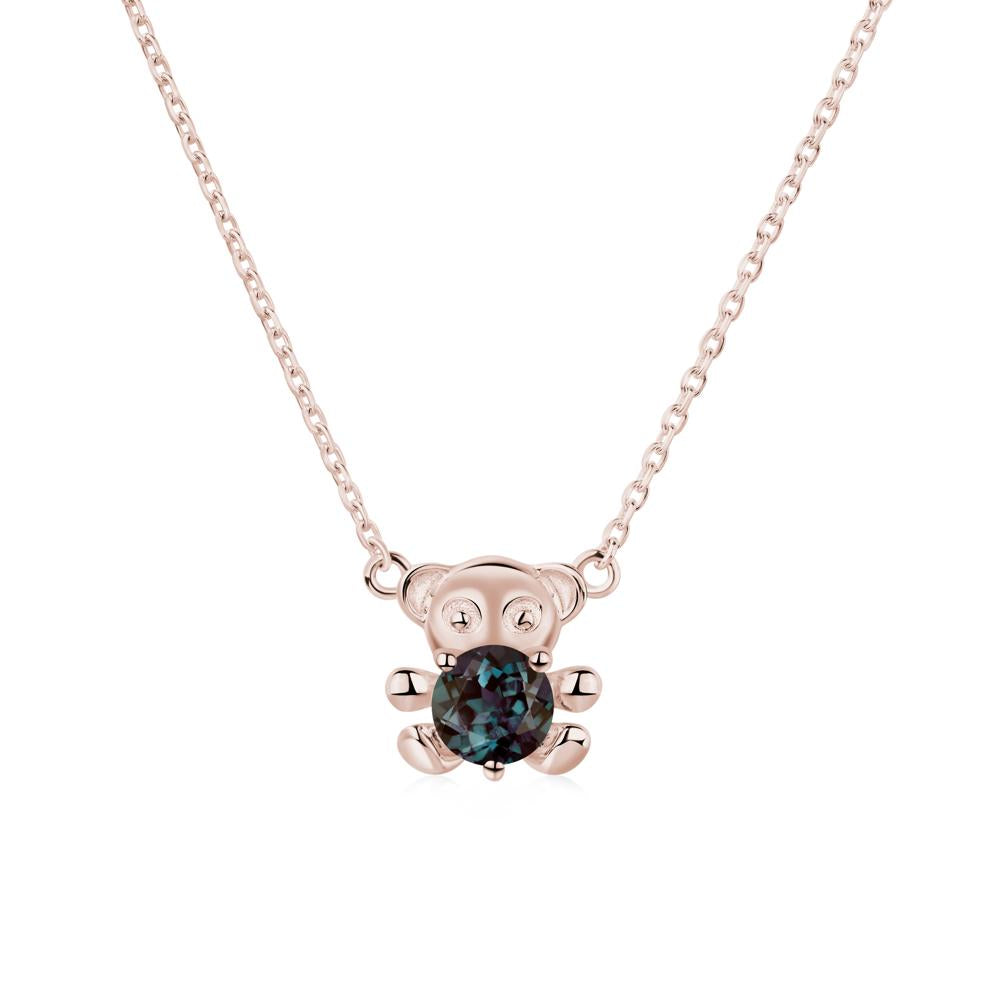 Alexandrite Bear Necklace - LUO Jewelry #metal_14k rose gold