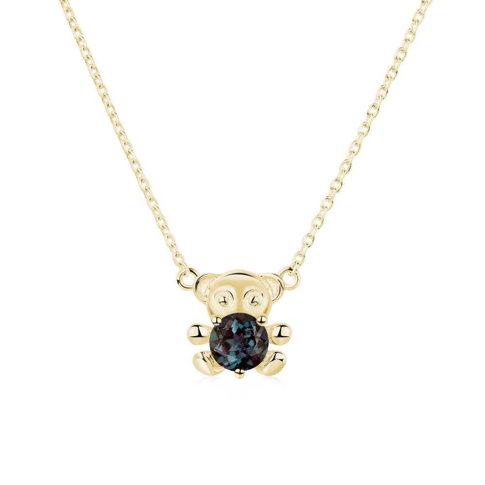 Alexandrite Bear Necklace - LUO Jewelry #metal_18k yellow gold