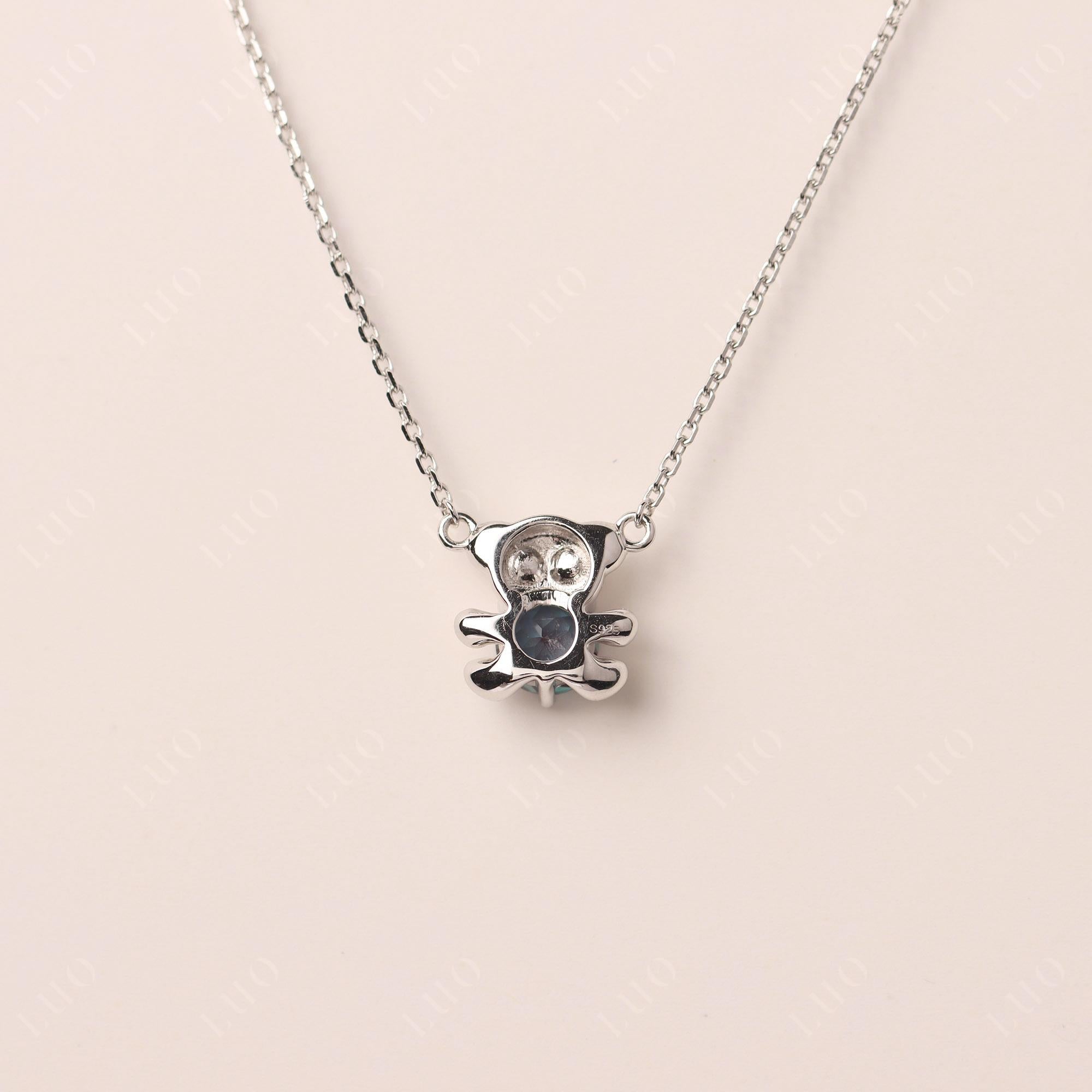 Alexandrite Bear Necklace - LUO Jewelry 