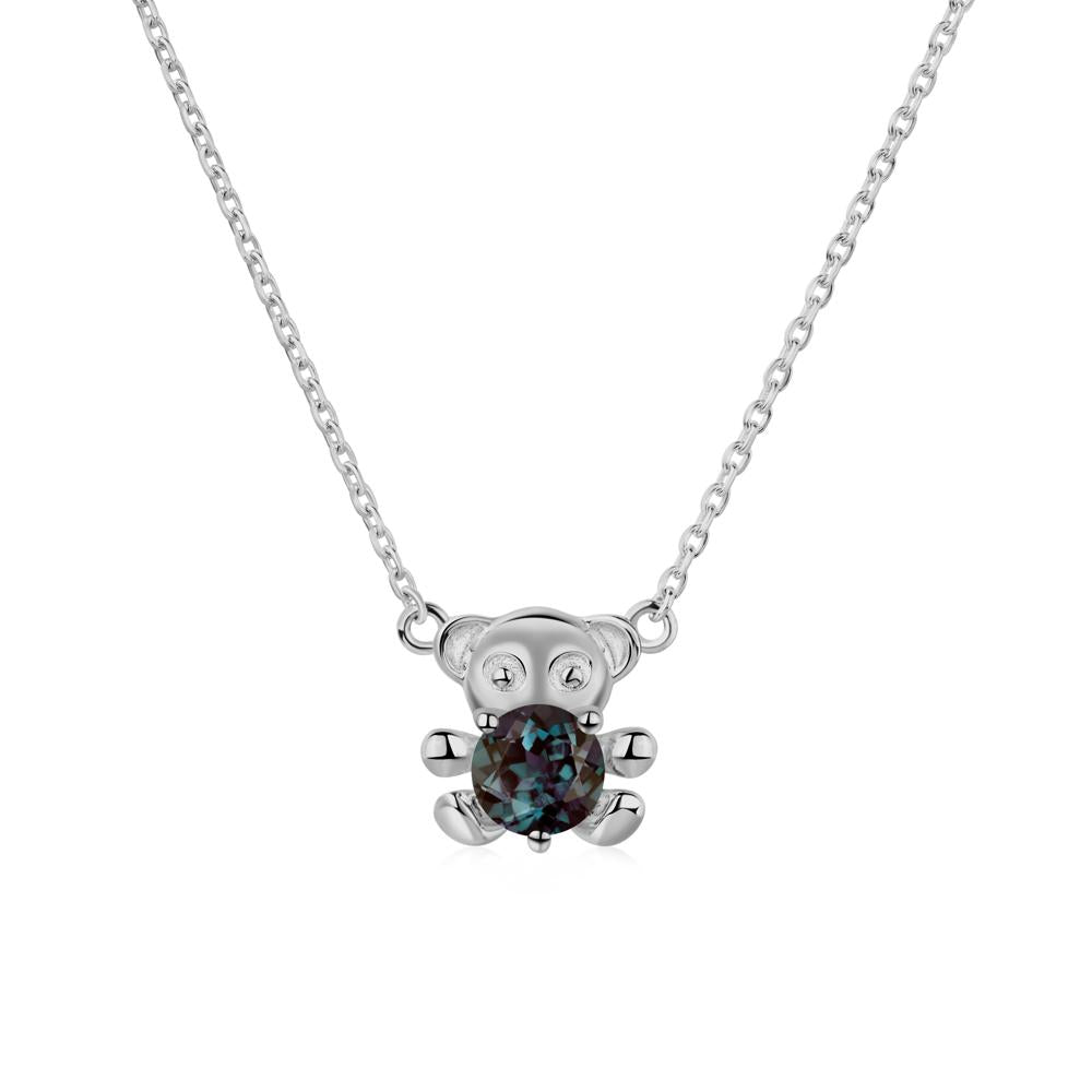 Alexandrite Bear Necklace - LUO Jewelry #metal_platinum