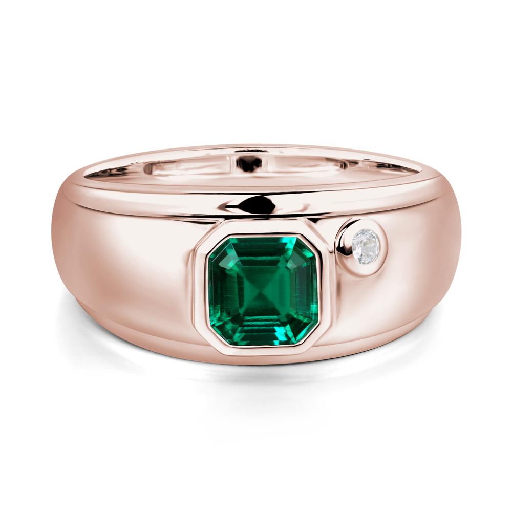 Men'S Emerald Ring - LUO Jewelry #metal_14k rose gold