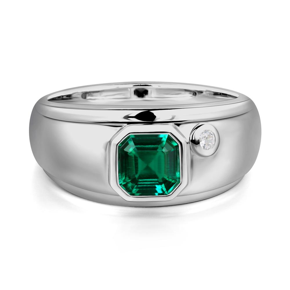 Men'S Emerald Ring - LUO Jewelry #metal_platinum