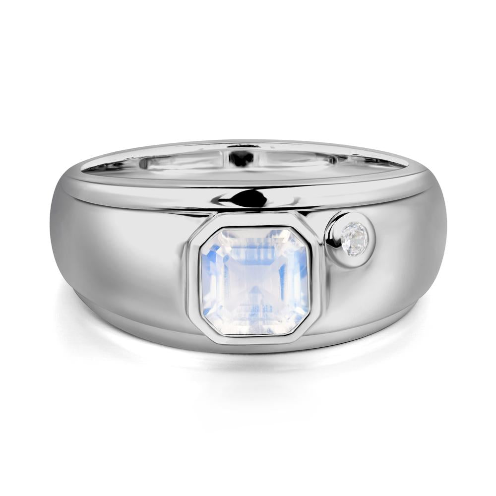 Men's Moonstone Ring - LUO Jewelry #metal_platinum