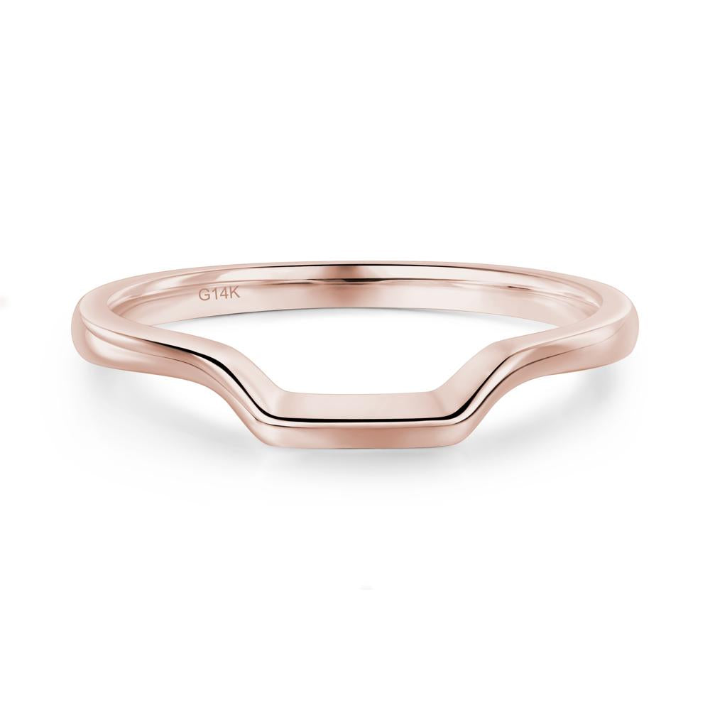 East West Emerald Cut Rose Quartz Bezel Ring - LUO Jewelry #metal_xxxxx