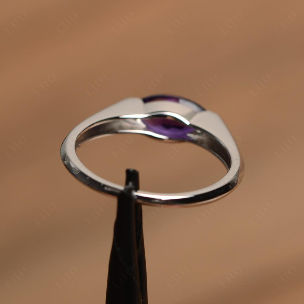 Amethyst East West Marquise Ring - LUO Jewelry 