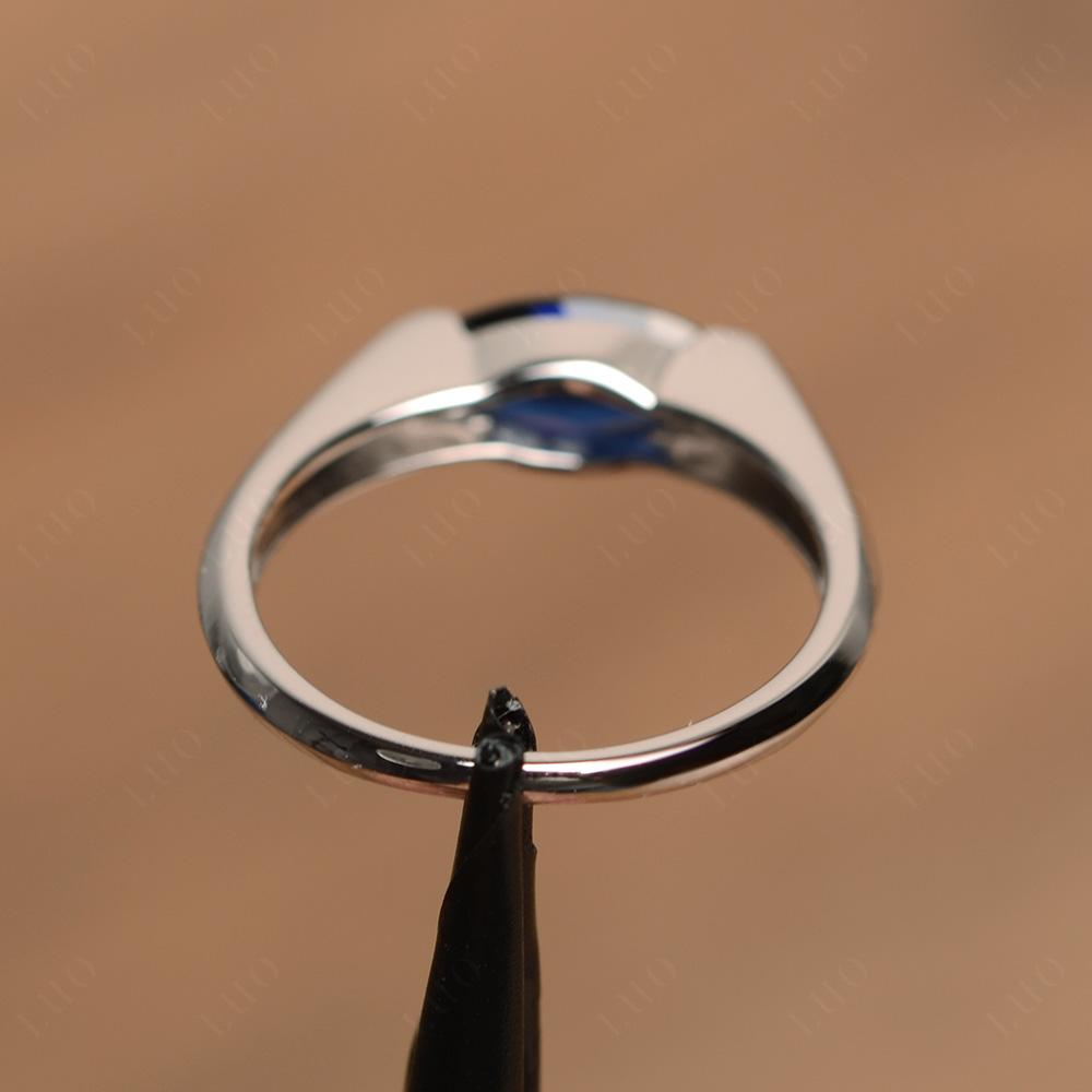 Sapphire East West Marquise Ring - LUO Jewelry 